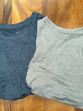 Athleta High Neck Tank Bundle Small | Blue & Purple Gray | Buttery Soft